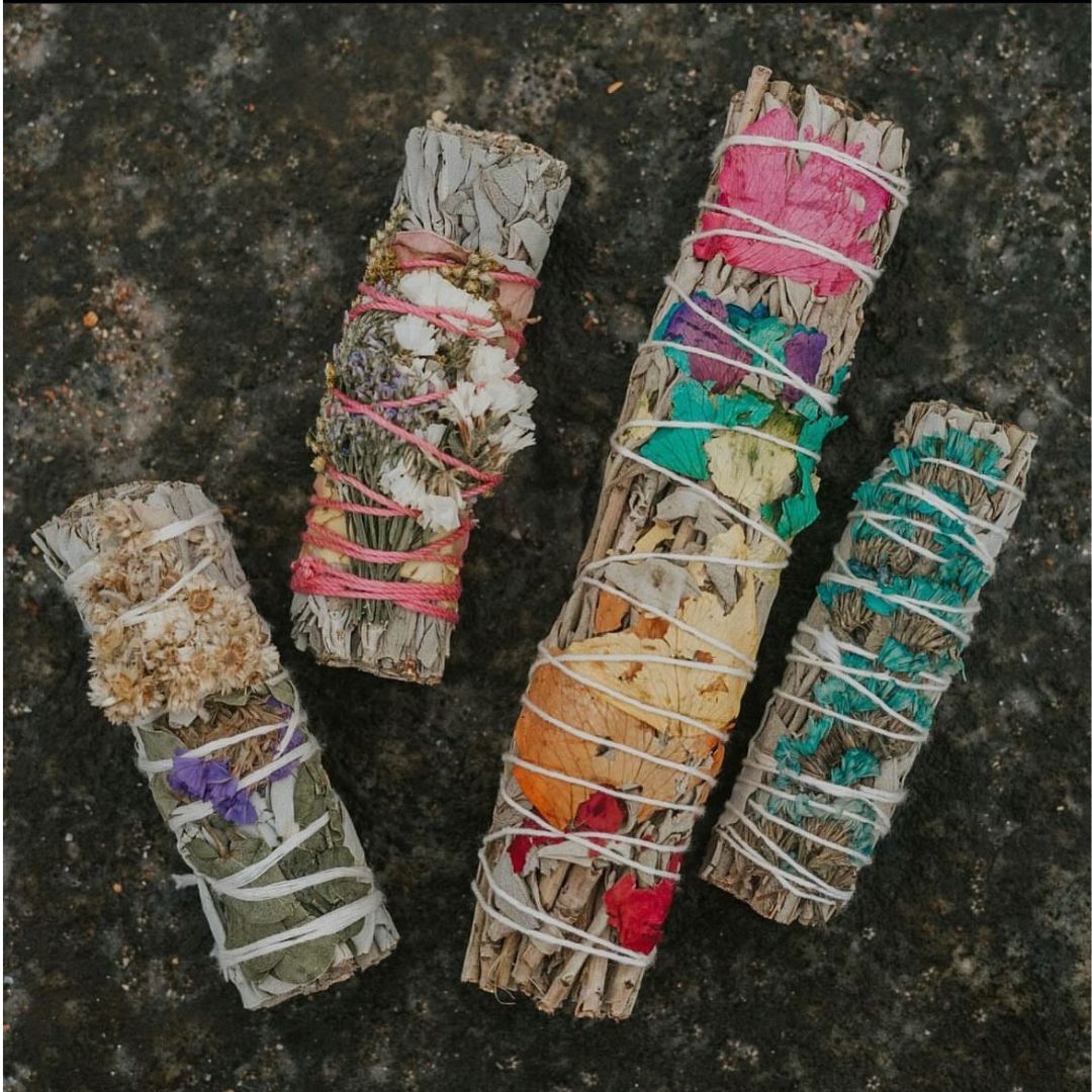 Hippie Gypsy Floral Smudge Stick